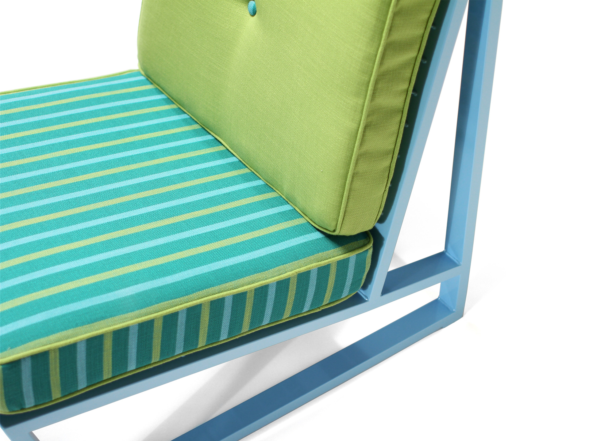 Detail of Del Calle chair from the side