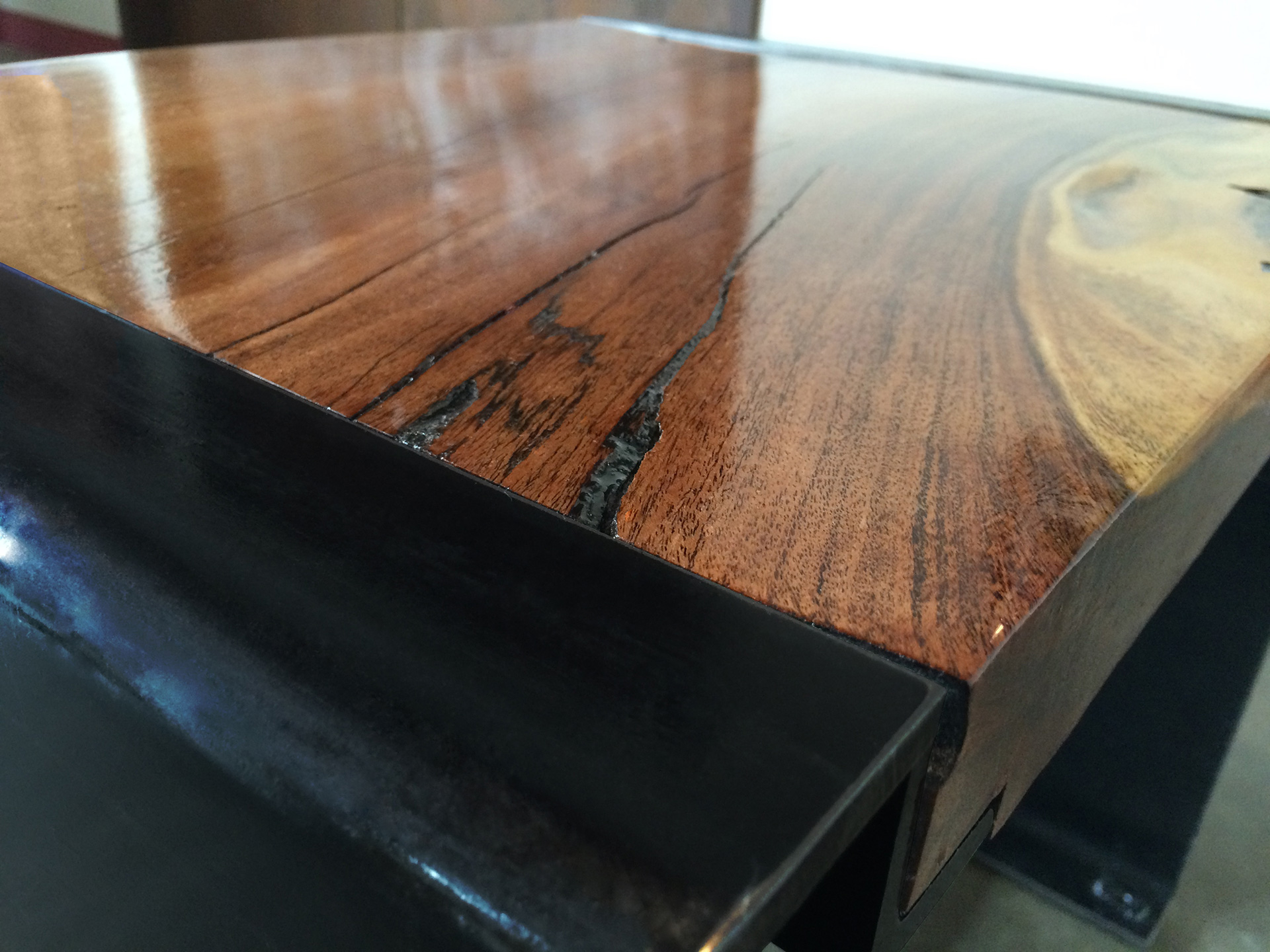Detail of wood surface from Side Table